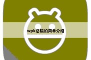 wpk总输的简单介绍